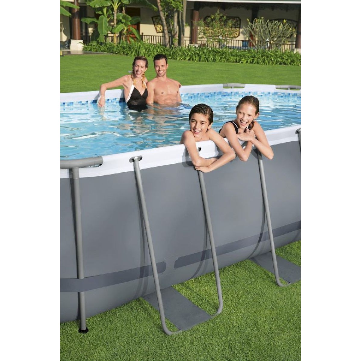 Bestway Power Steel ovaal zwembad - 427 x 250 x 100 cm - met filterpomp en accessoires