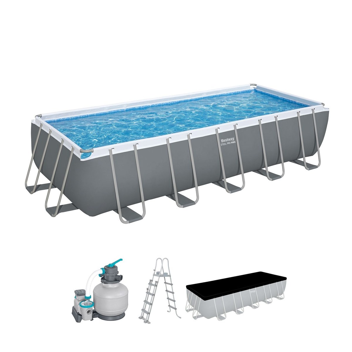 Bestway Power Steel zwembad - 640 x 274 x 132 cm - met zandfilterpomp en accessoires
