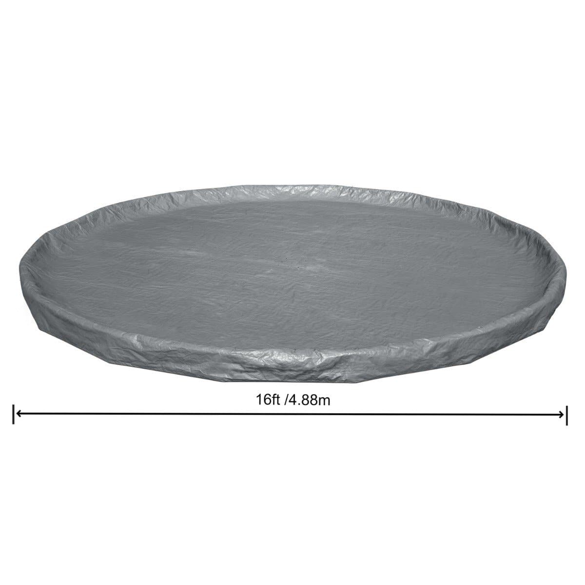Groot opblaasbaar zwembad van 4.88 meter diameter voor kinderen en gezinnen.