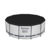 Bestway Steel Pro MAX zwembad met zwarte afdekking en metalen frame.