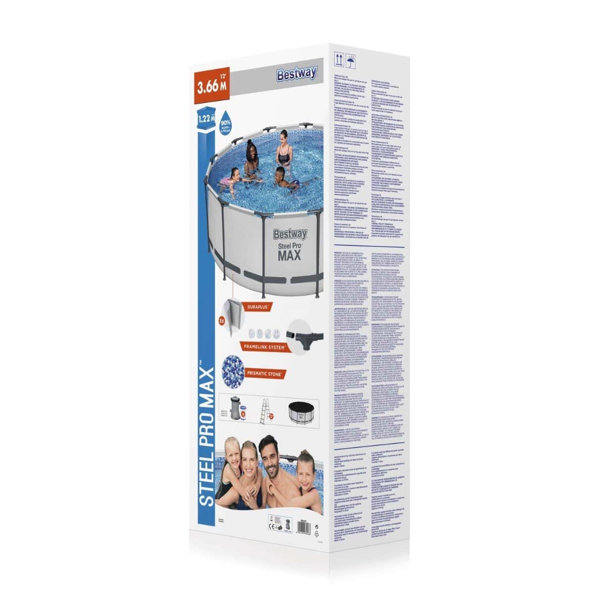 Bestway Steel Pro MAX opblaasbaar zwembad met accessoires.