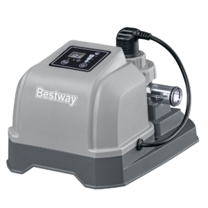 Zwembadfilterpomp met digitale controle voor schoon water.
