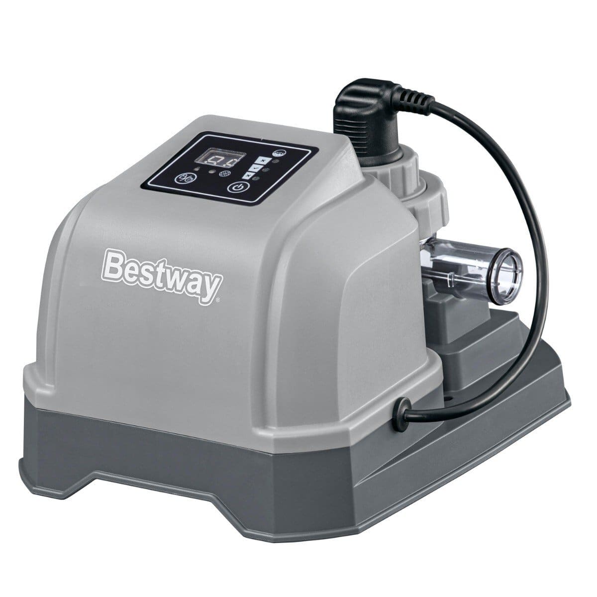 Zwembadfilterpomp met digitale controle voor schoon water.