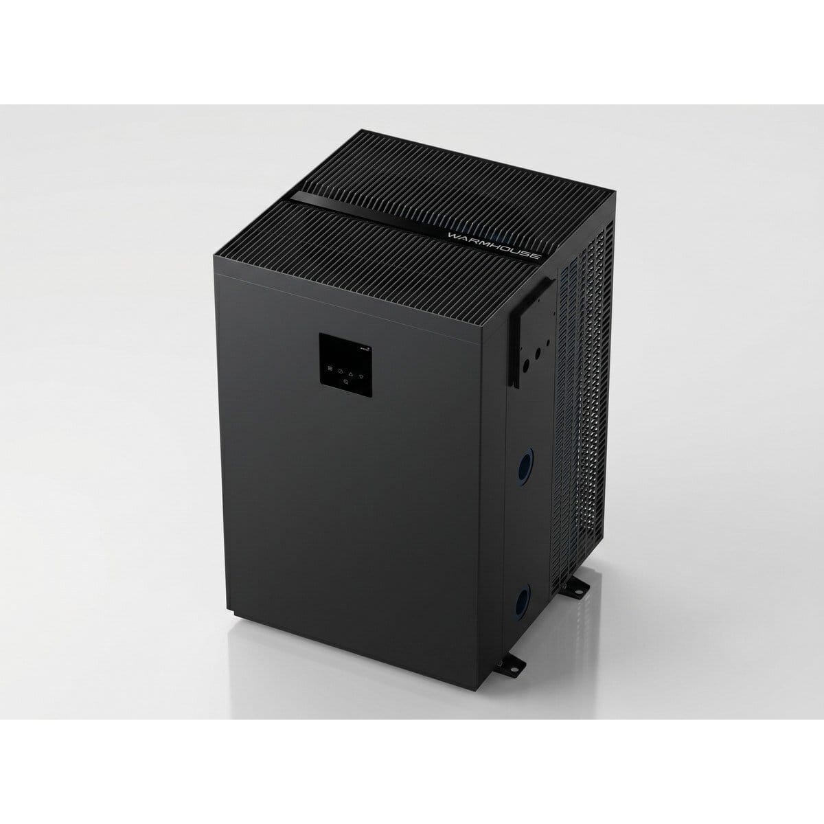 Energiezuinige waterpomp voor zwembaden, zwart, compact ontwerp.