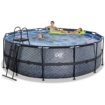 Zwembad met ladder, kinderen genieten van waterpret, ideaal voor zomerse dagen en tuinplezier.
