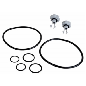 Zwembad filter reparatieset met O-ringen en kleppen voor onderhoud.