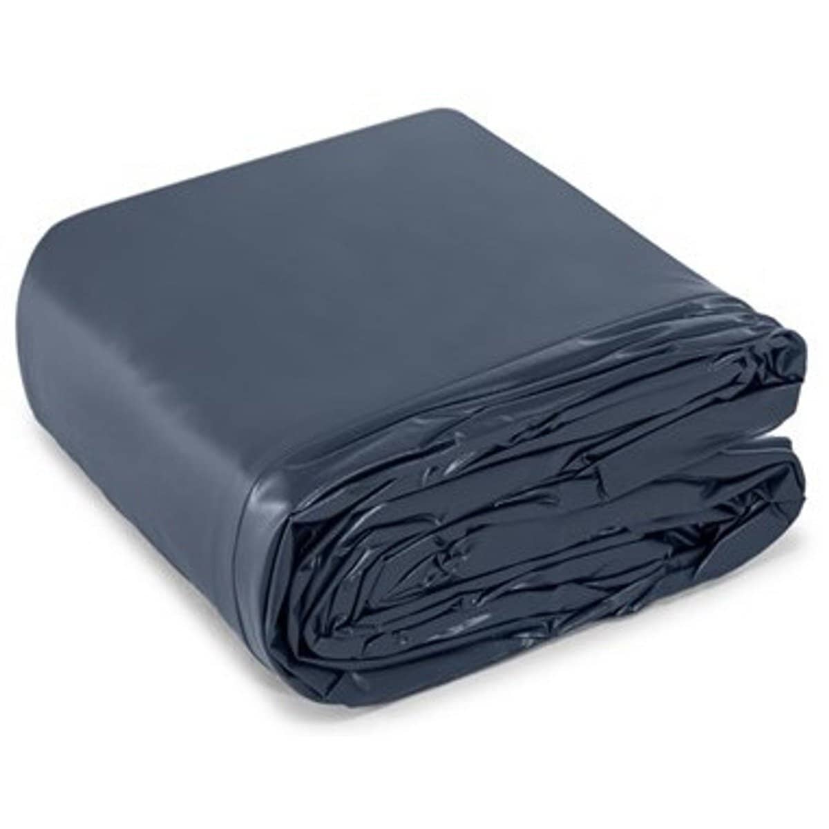 Donkerblauw zwembad afdekzeil voor bescherming en onderhoud.