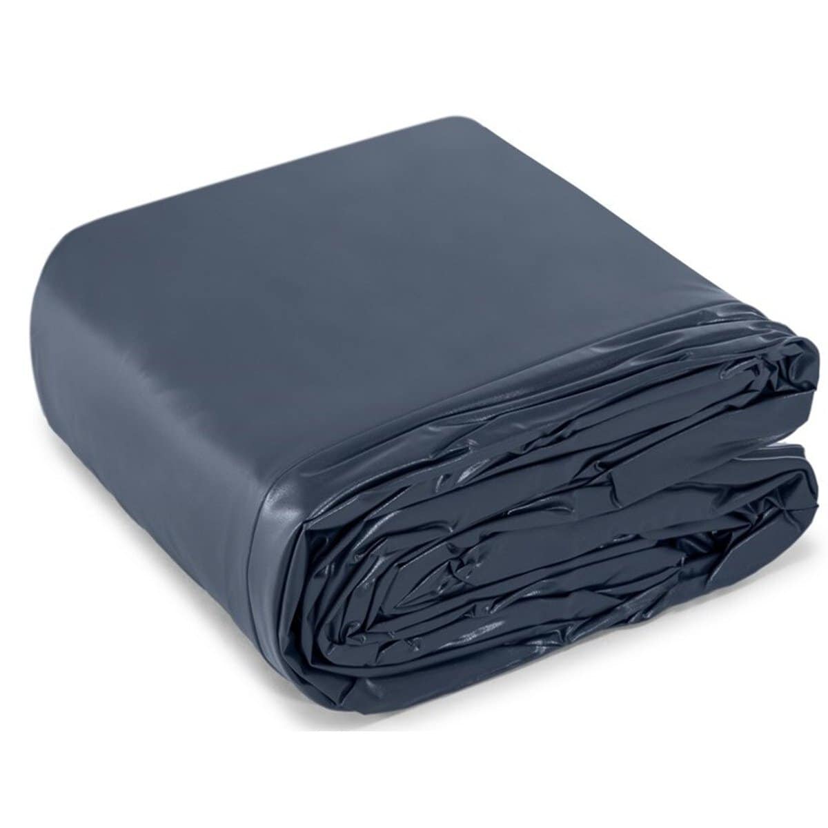 Dichtgevouwen zwembadzeil van waterdicht materiaal voor zwembadbescherming.