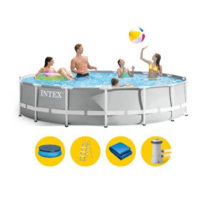 Intex Prism Frame zwembad - 457 x 107 cm - met filterpomp en accessoires