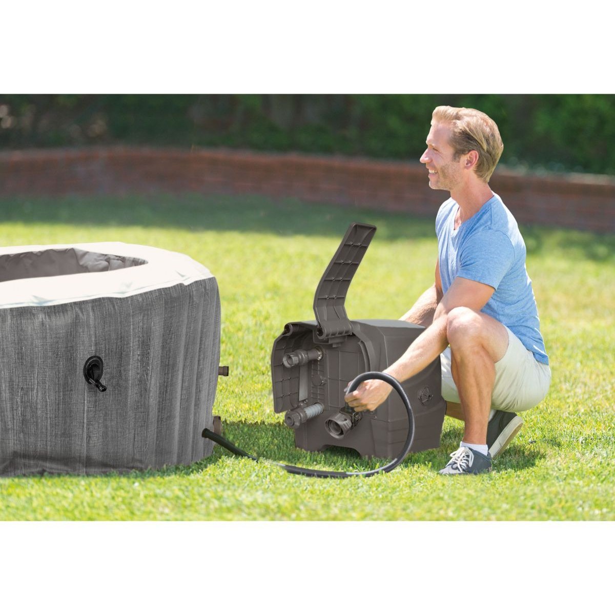 Intex Pure Spa Greywood Deluxe opblaasbare spa - 4 persoons
