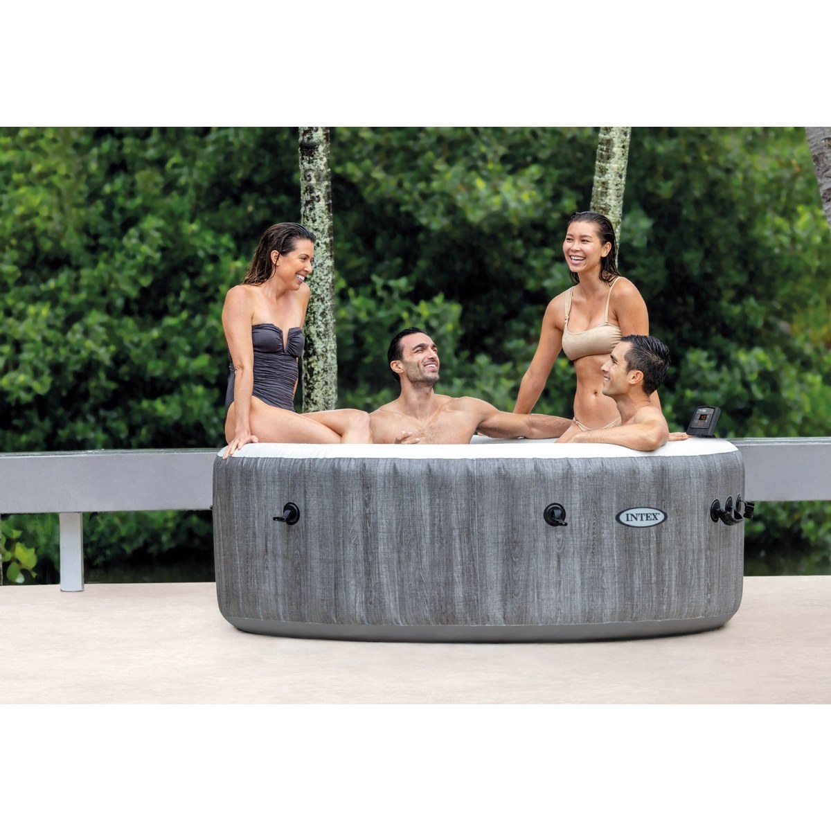 Intex Pure Spa Greywood Deluxe opblaasbare spa - 4 persoons