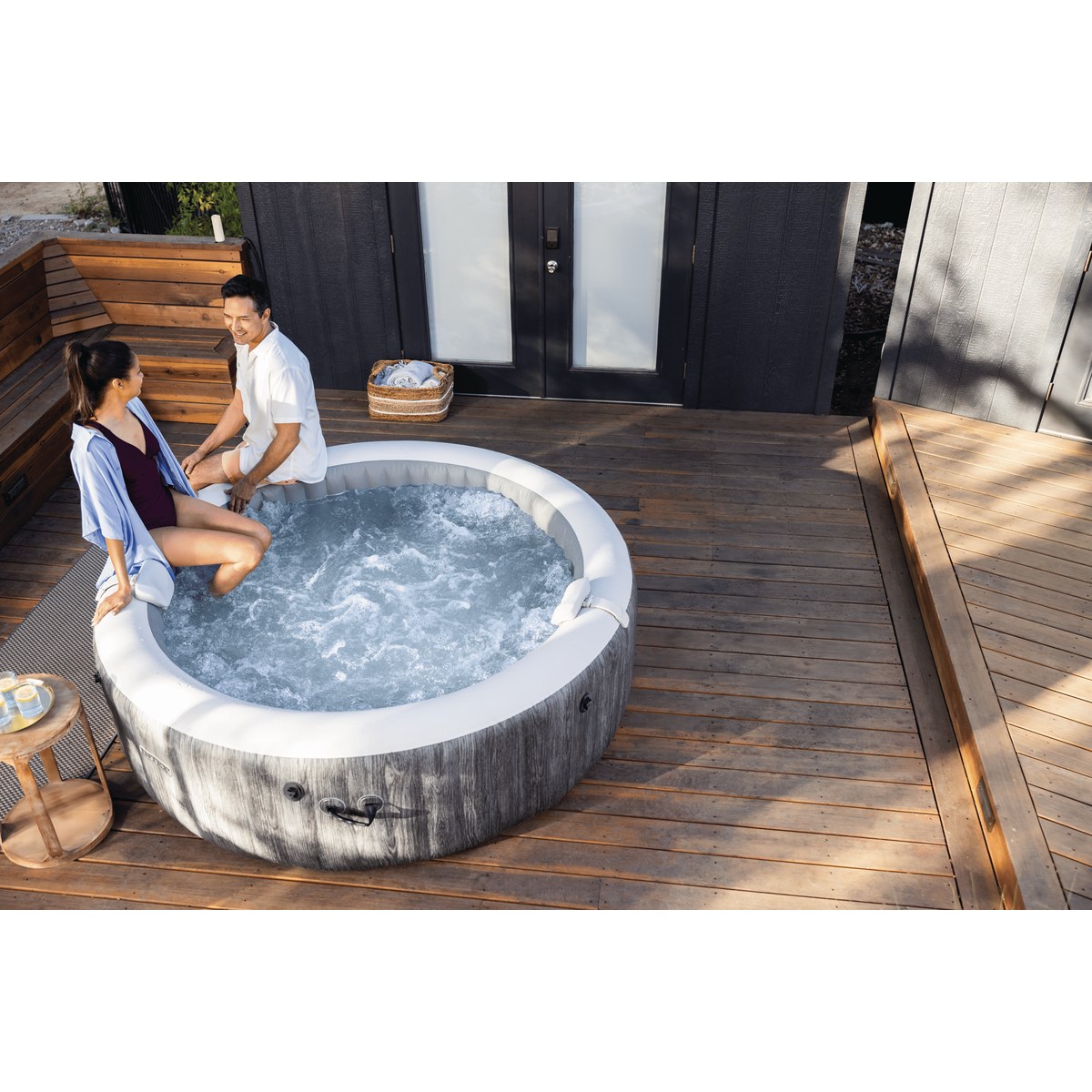 Intex Pure Spa Greywood Deluxe opblaasbare spa - 4 persoons