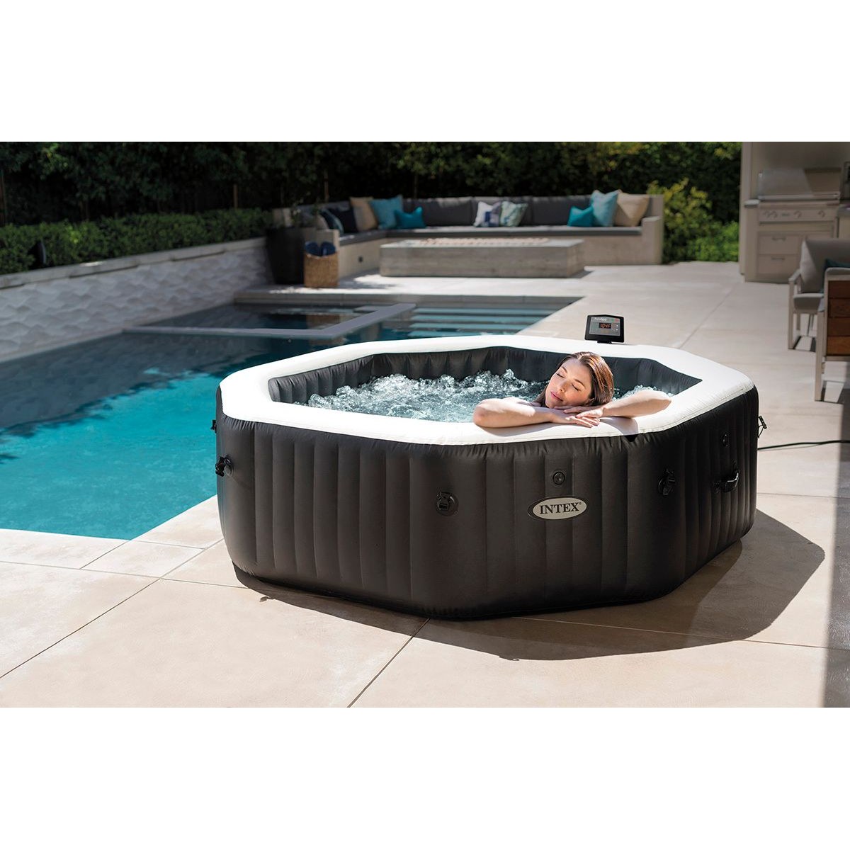 Intex Pure Spa Jet & Bubble Deluxe opblaasbare spa - 6 persoons