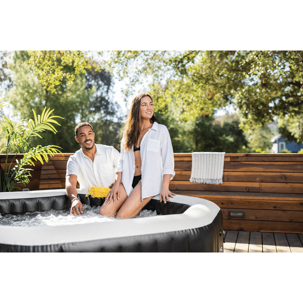 Intex Pure Spa Jet & Bubble Deluxe opblaasbare spa - 6 persoons