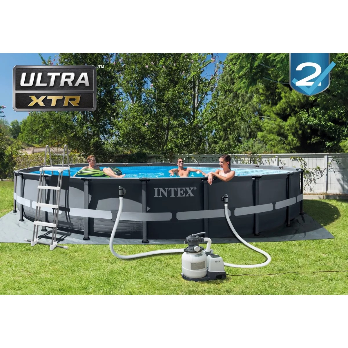 Intex Ultra XTR Frame zwembad - 610 x 122 cm - met zandfilterpomp en accessoires