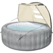 Zwemspa met overkapping voor ontspanning en comfort.