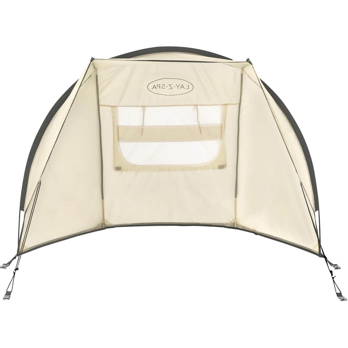 Zomertent met UV-bescherming voor zwembadplezier.