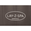 LAY-Z-SPA logo op een opblaasbare spa, geschikt voor ontspanning en wellness.