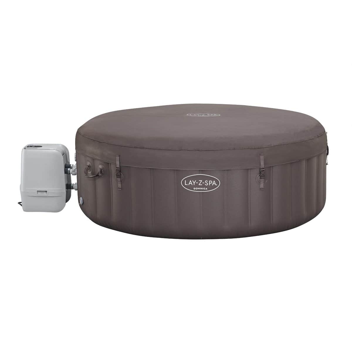 Opblaasbare hottub met verwarming en filter voor ontspanning thuis.
