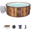 Houten zwembad voor buiten met verwarming en accessoires.