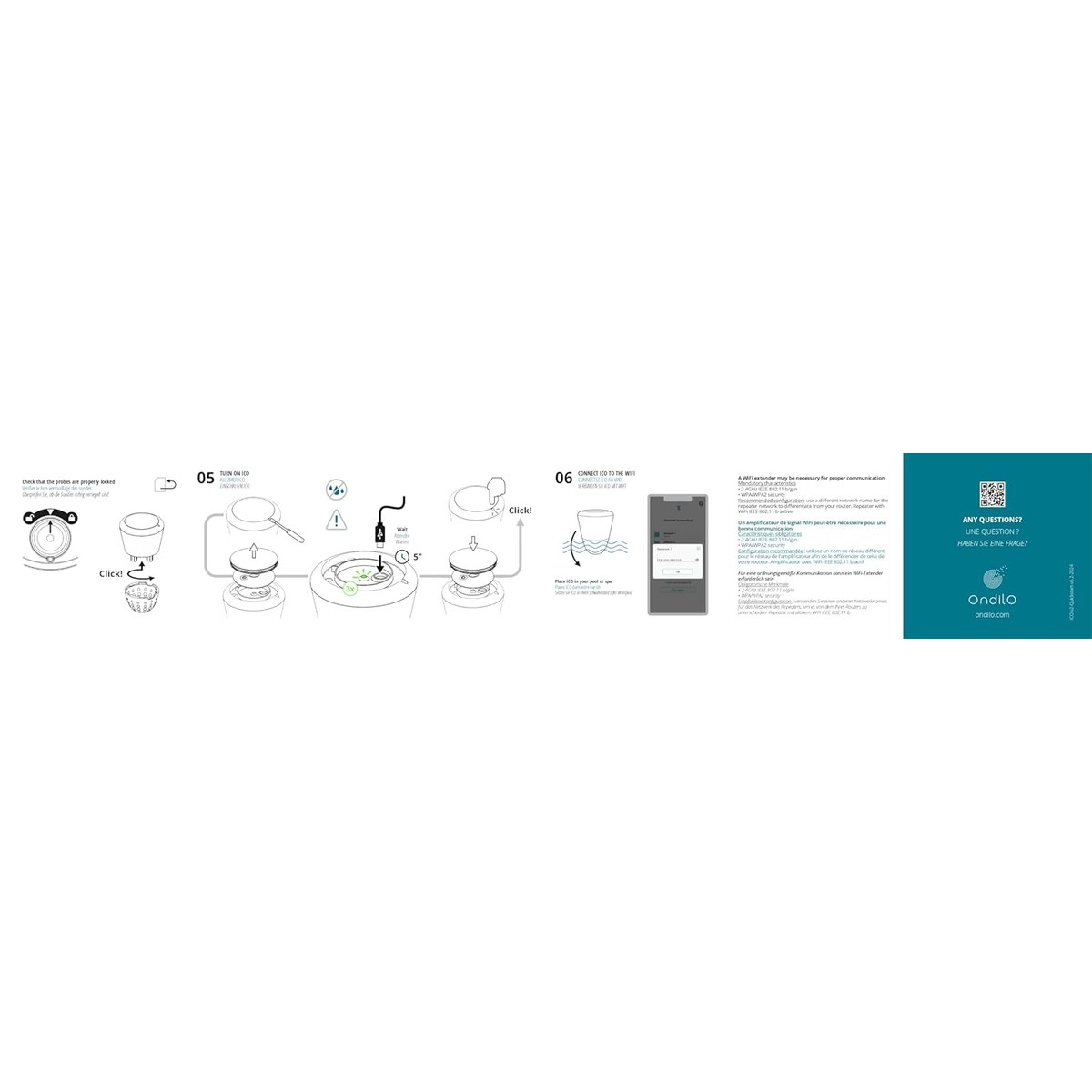 Ondilo ICO smart spa tester zoutwater met kalibratieset