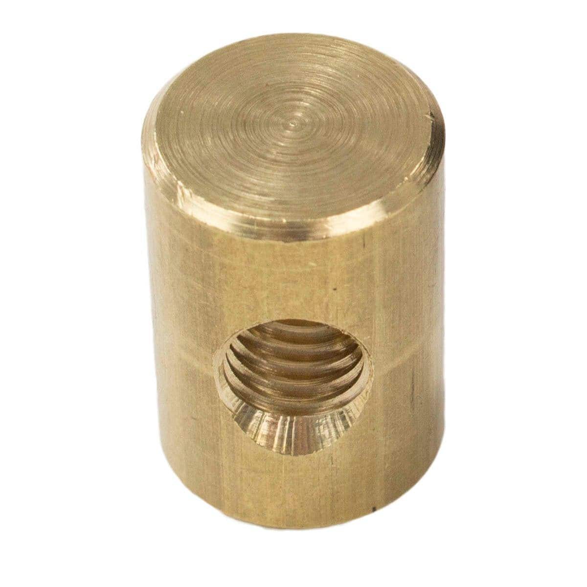 Brass fitting met schroefdraad voor zwembadpomp of filter.