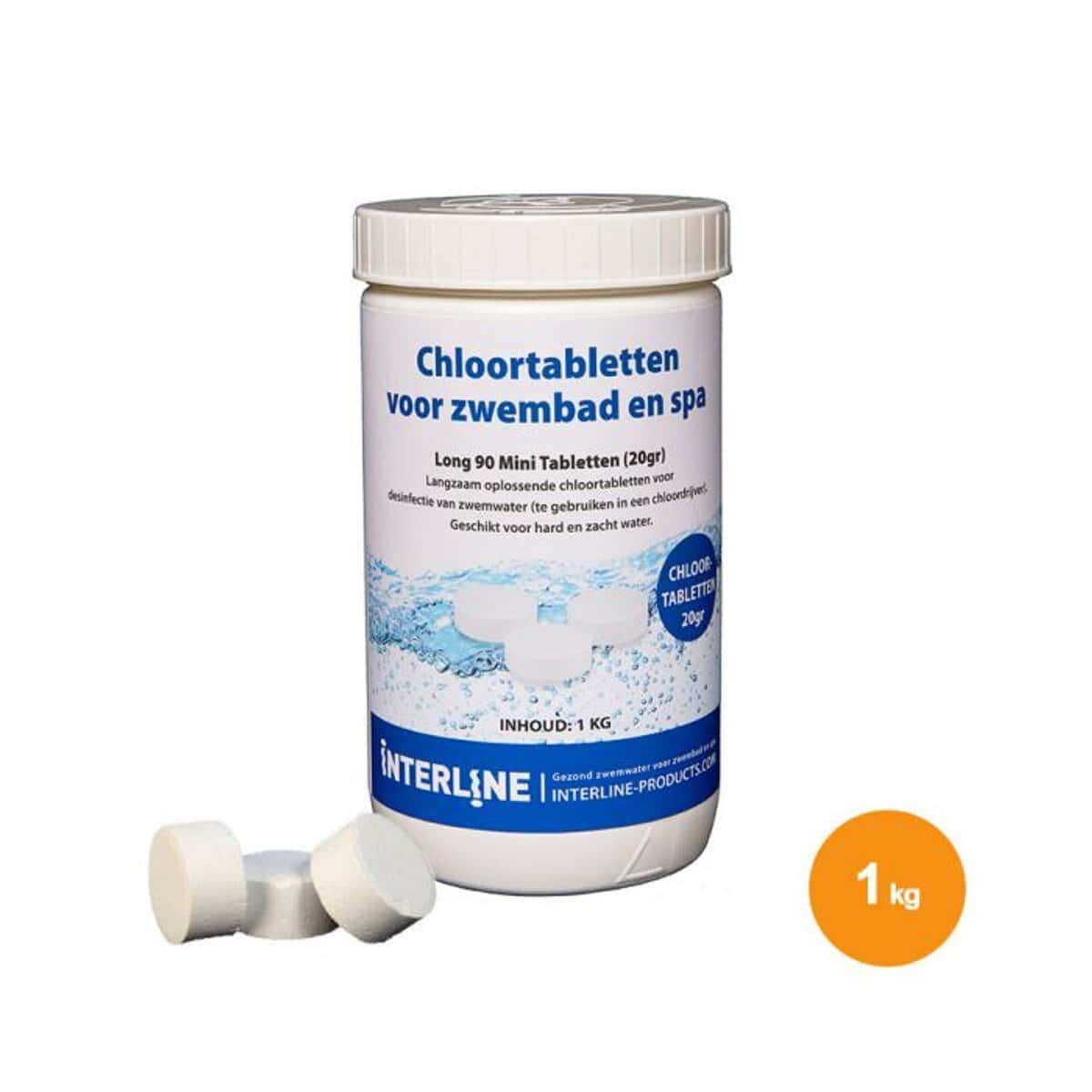 Zwembad.chloor tabletten voor zwembad en spa, 1 kg, geschikt voor waterbehandeling.