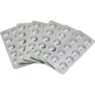 Blister met medicatie tabletten voor het behandelen van zwembadwater.