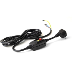 Elektrisch zwembadaccessoire met kabel en schakelaar voor zwembadonderhoud.