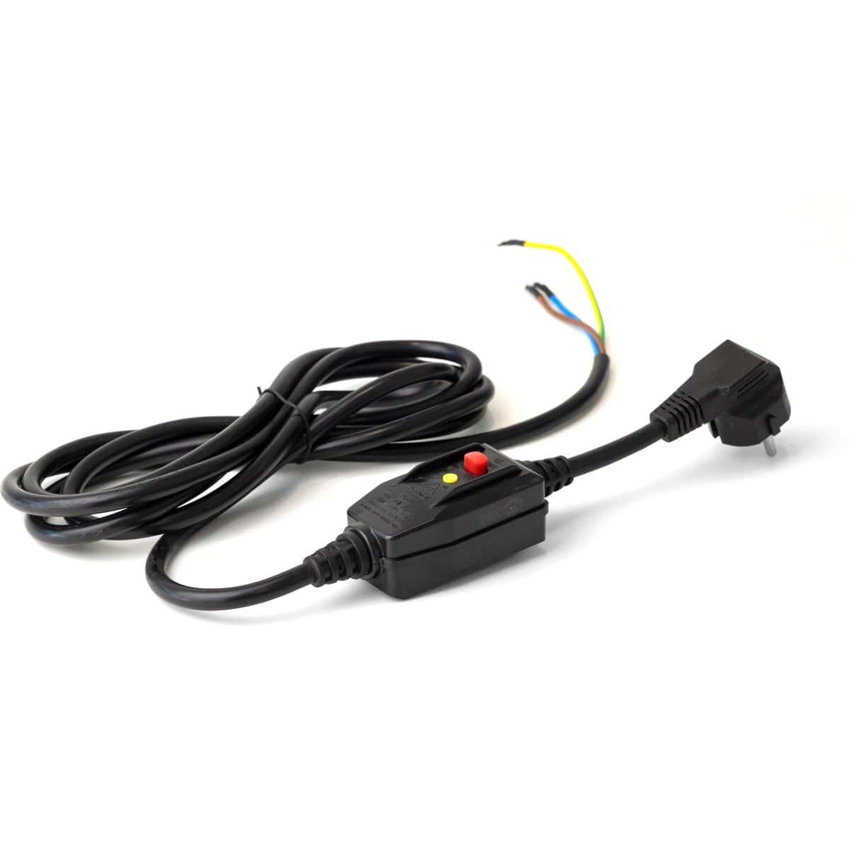 Elektrisch zwembadaccessoire met kabel en schakelaar voor zwembadonderhoud.