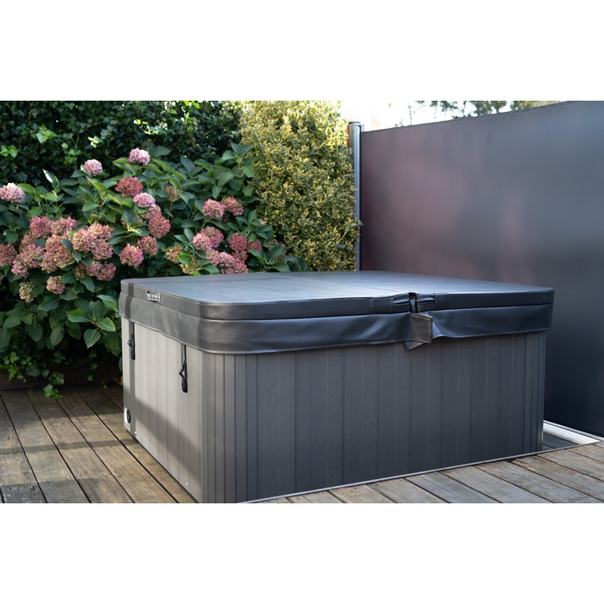 W'eau spacover 160 x 160 cm - Grijs - Radius 18 cm