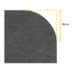 W'eau spacover 200 x 200 cm - Zwart - Radius 18 cm