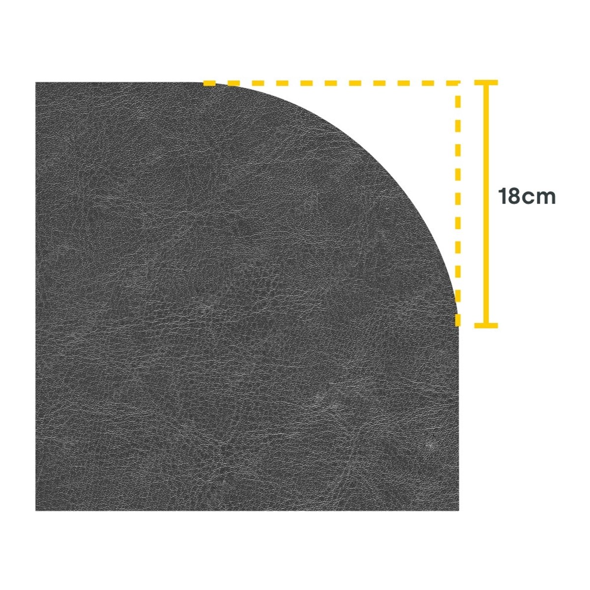 W'eau spacover 210 x 210 cm - Zwart - Radius 18 cm