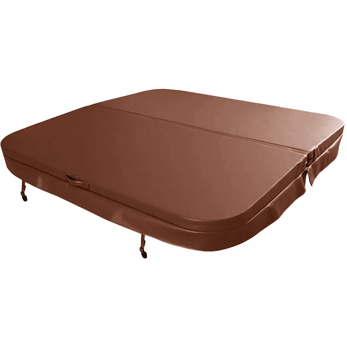 W'eau spacover 220 x 220 cm - Bruin - Radius 18 cm
