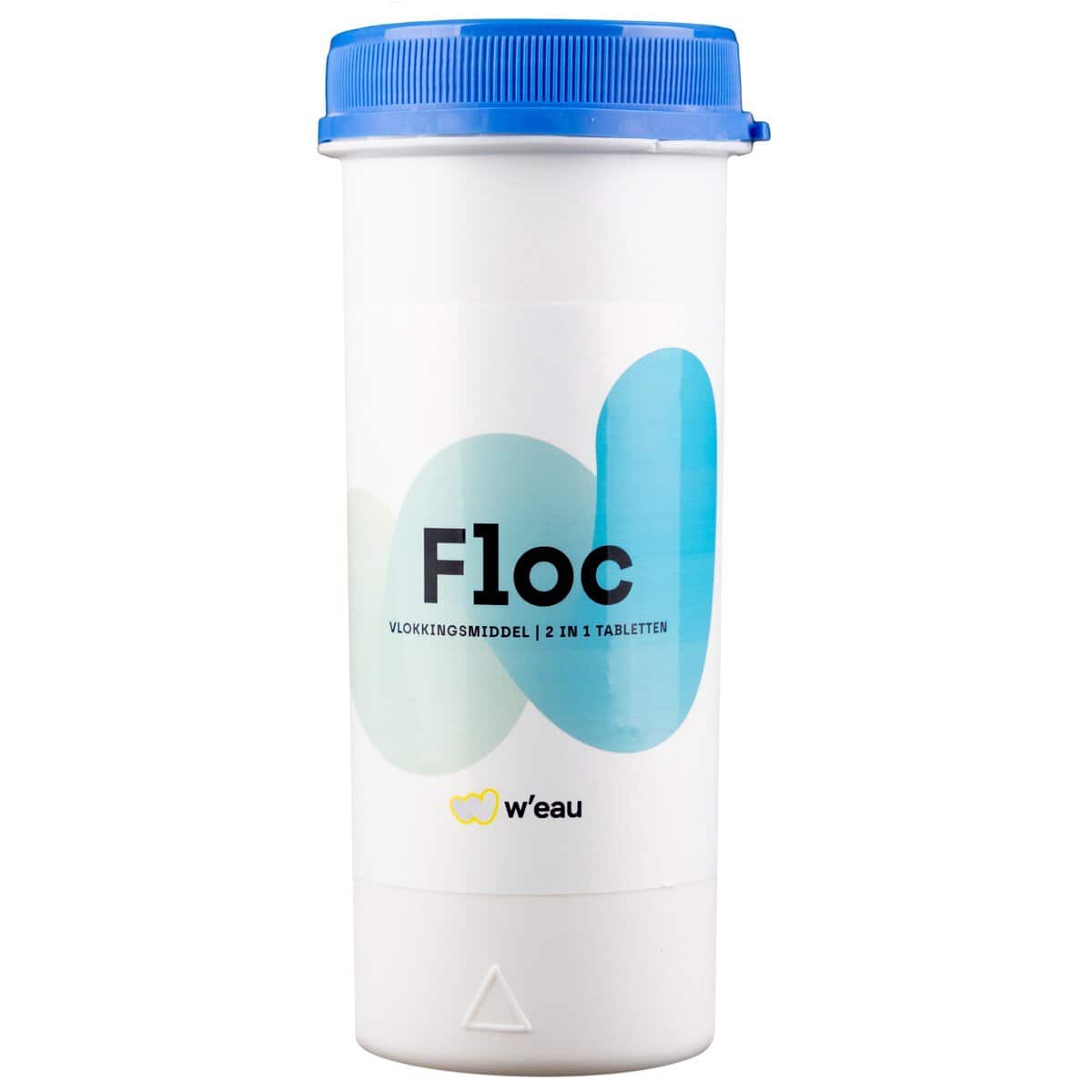 Floc-poeder voor helder zwembadwater, 2-in-1 tablet, eenvoudig gebruik.