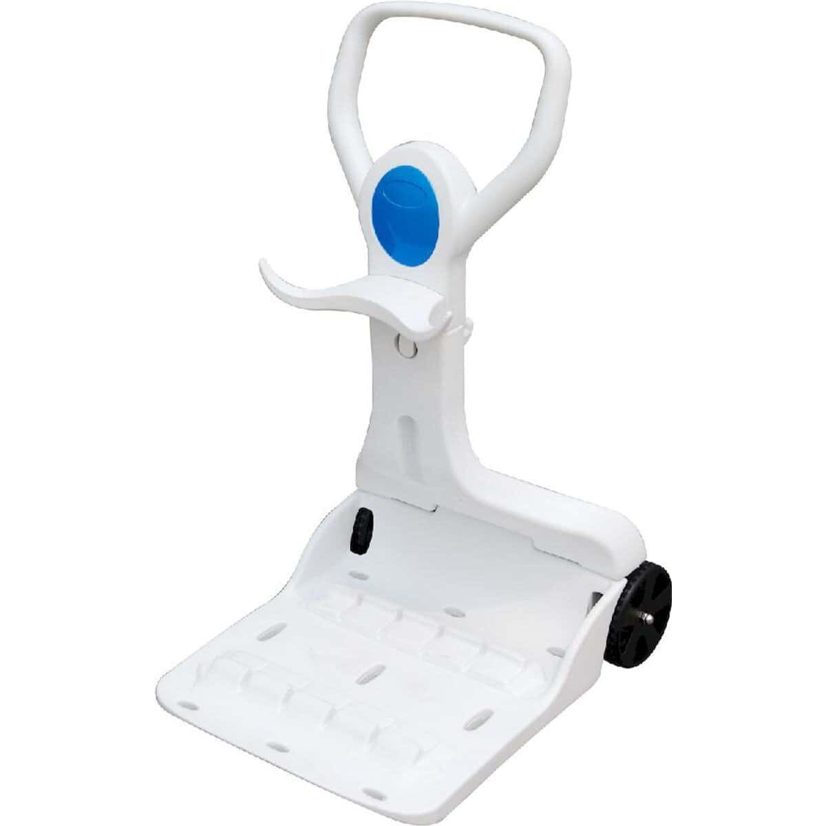 Handige zwembadwagentje voor het vervoeren van zwembadaccessoires en onderhoudsproducten.