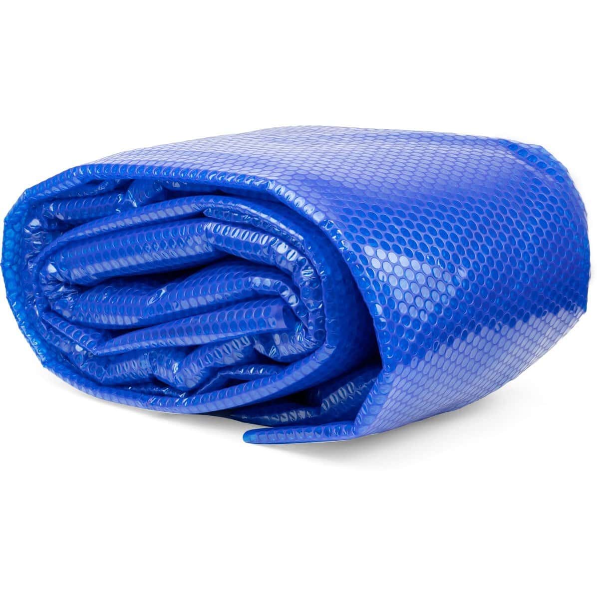Opblaasbaar ligbed voor zwembad, blauw, gemakkelijk op te bergen en mee te nemen.