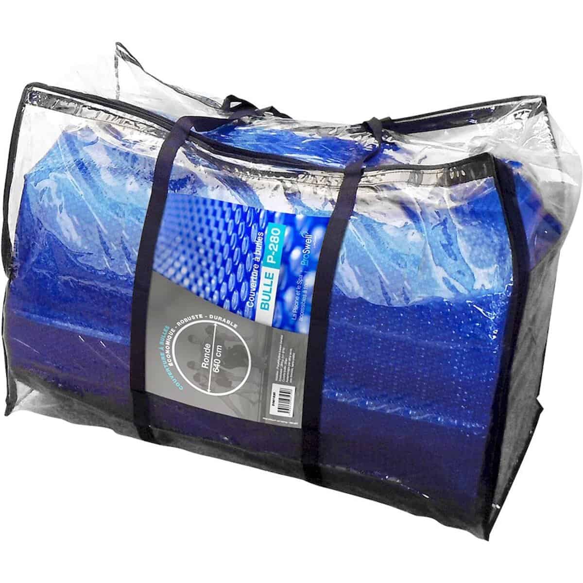 Opblaasbaar zwembad in waterdichte draagtas, ideaal voor zomerse dagen.