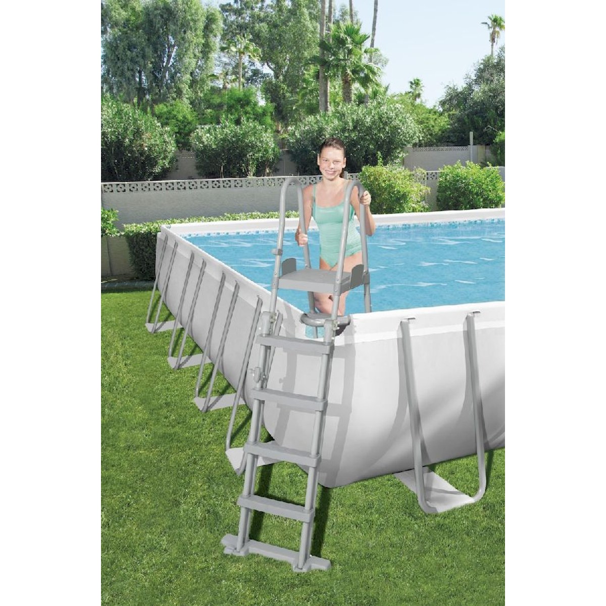 Bestway Power Steel zwembad - 956 x 488 x 132 cm - met zandfilterpomp en accessoires