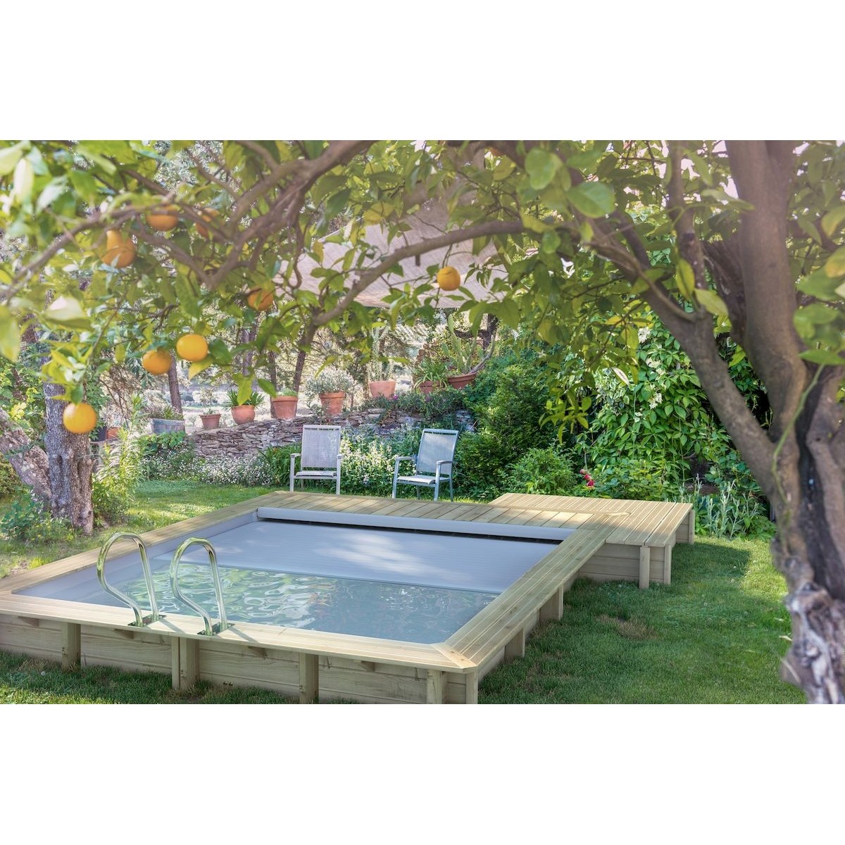 BWT Compact stadszwembad - 4.20 x 3.50 x 1.33 m - met zandfilterpomp en omkasting