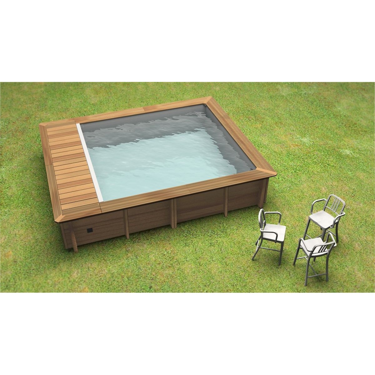 BWT Compact stadszwembad - 4.20 x 3.50 x 1.33 m - met zandfilterpomp en omkasting