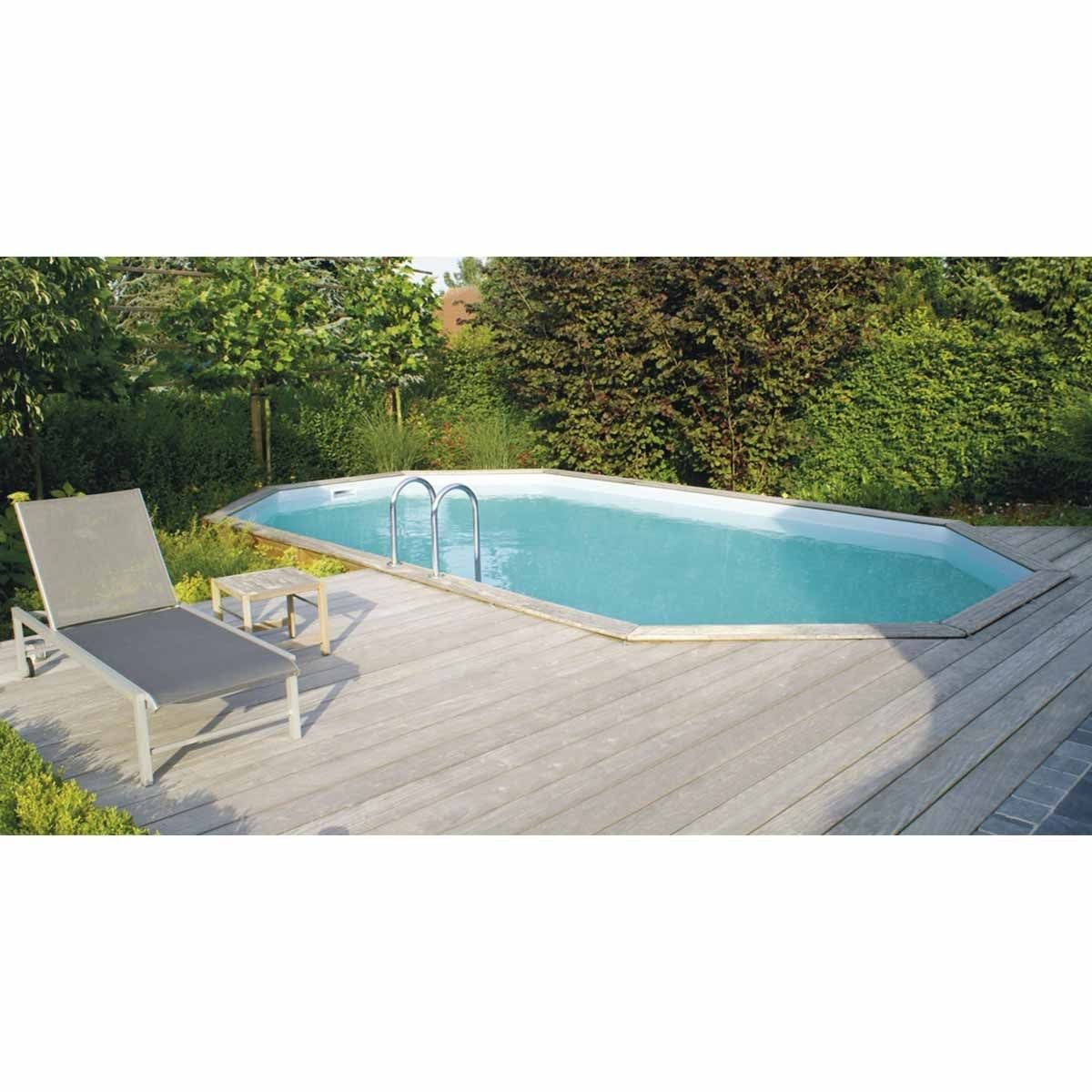 Gardipool Oblong houten zwembad - 6.20 x 3.90 x 1.33 m