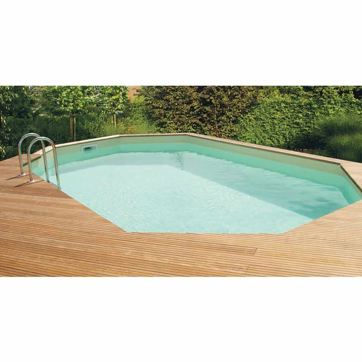 Gardipool Oblong houten zwembad - 8.10 x 4.60 x 1.33 m