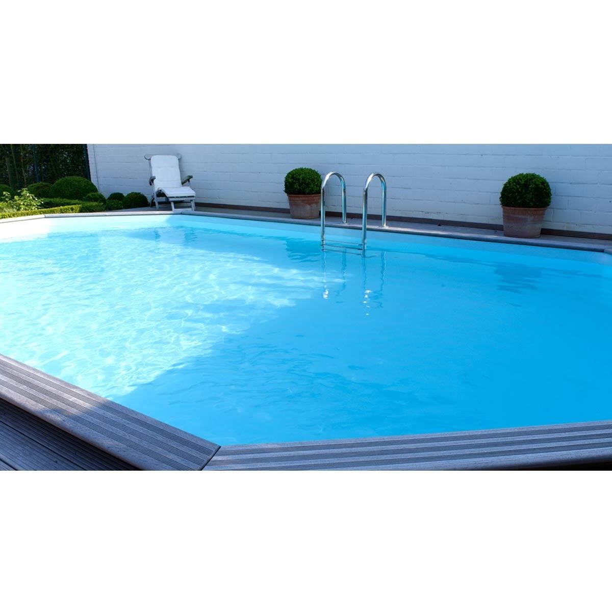Gardipool Oblong houten zwembad - 8.10 x 4.60 x 1.46 m