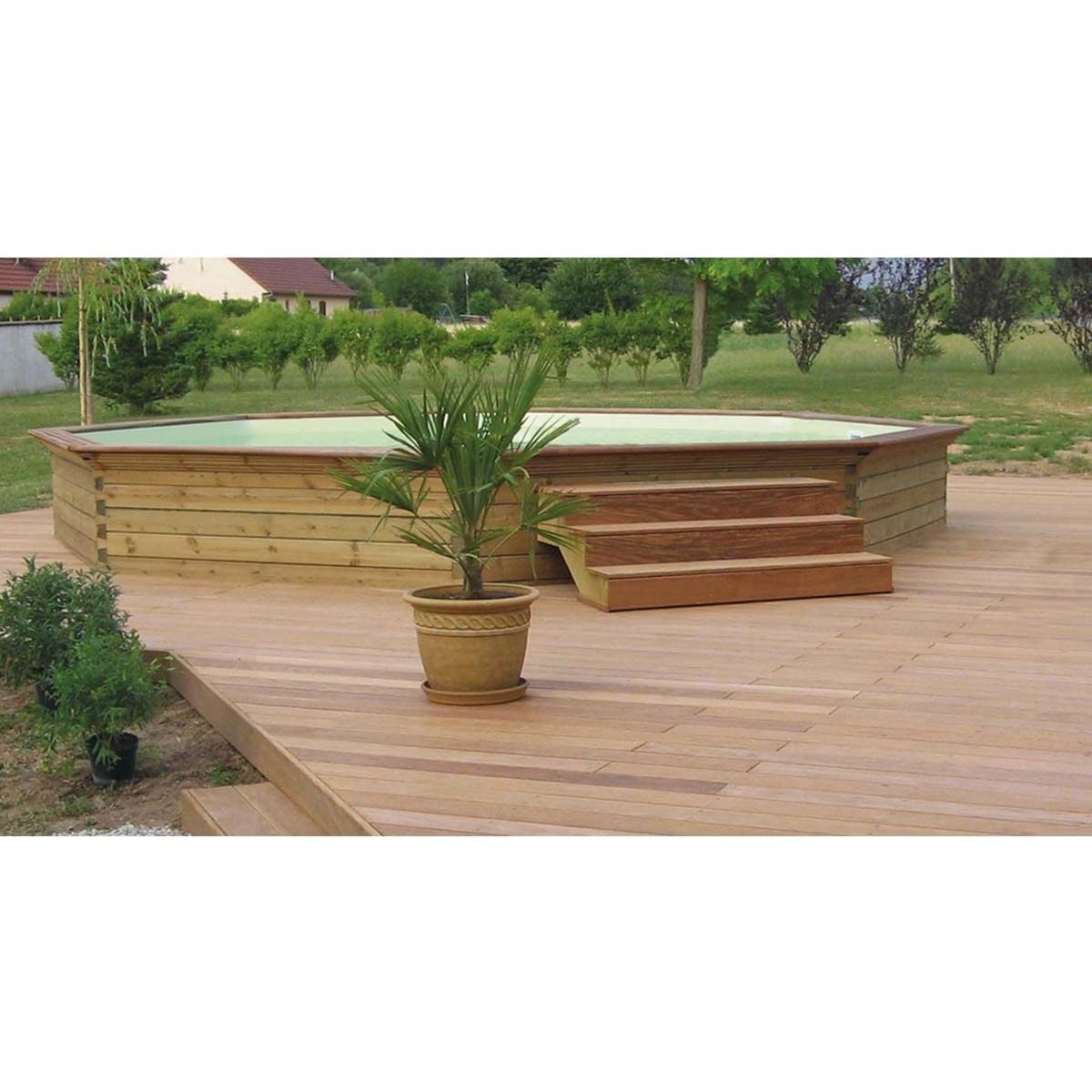Gardipool Octoo houten zwembad - Ø4.20 x 1.20 m