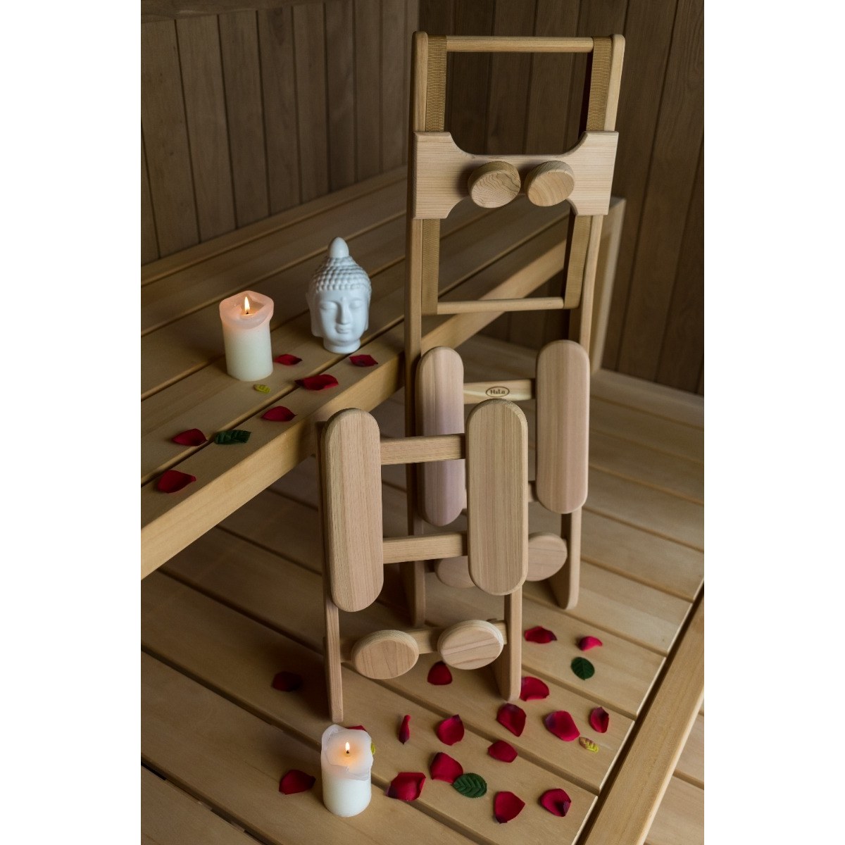Halu ergonomische lage rugsteun voor sauna - Red Cedar