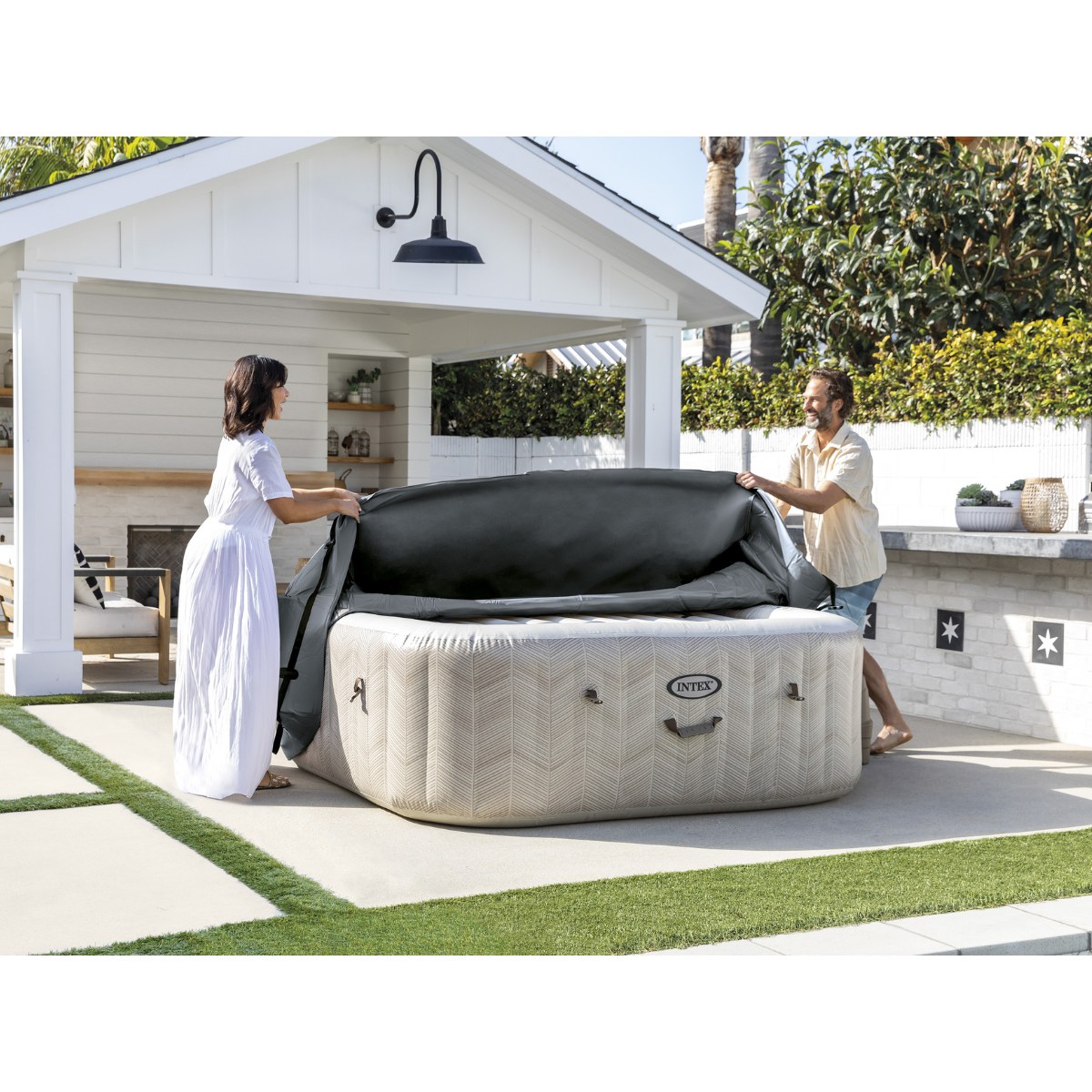 Intex Pure spa isolerende beschermhoes - 196 x 196 cm