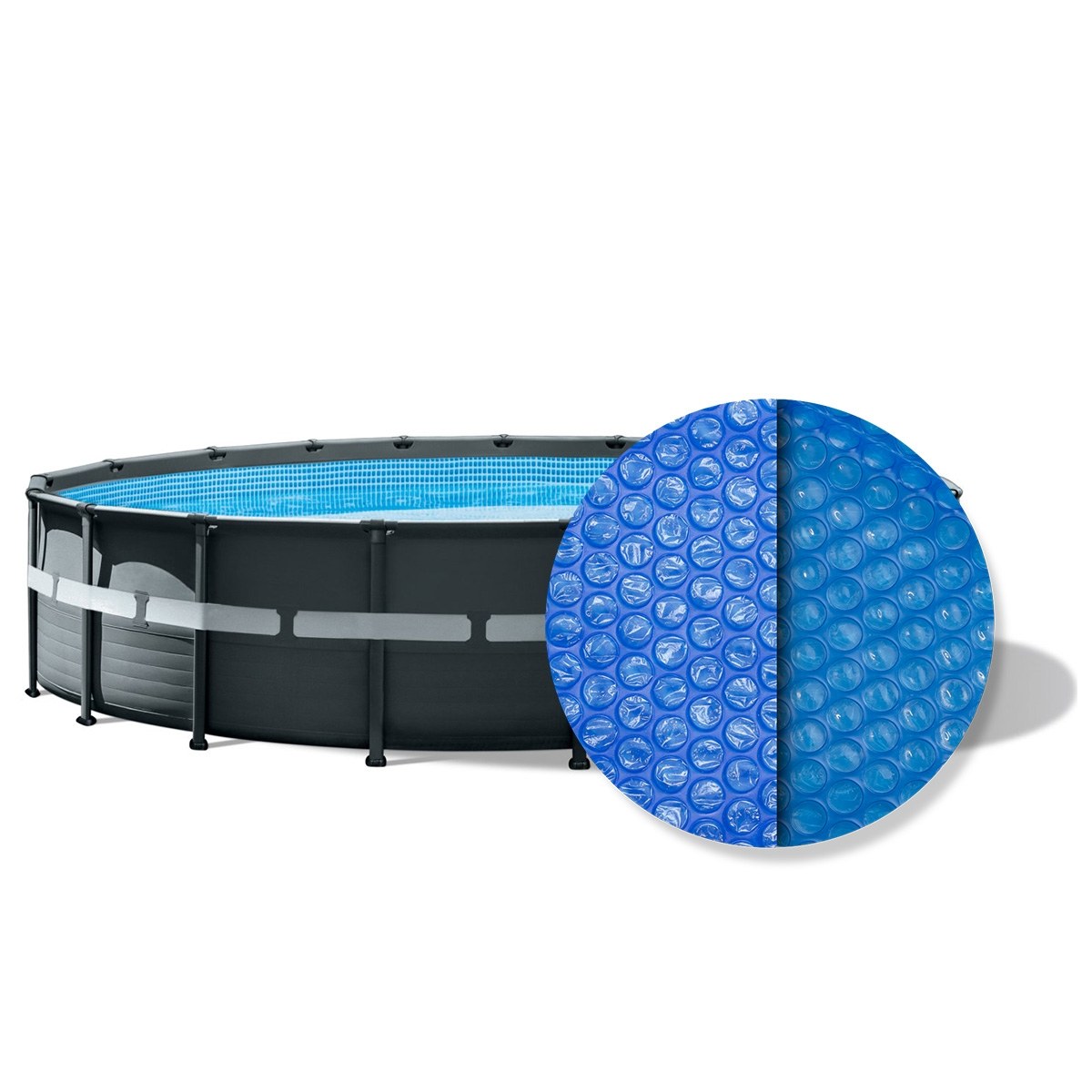 Intex solar cover rond - 488 cm (zeilmaat 470) - Blauw