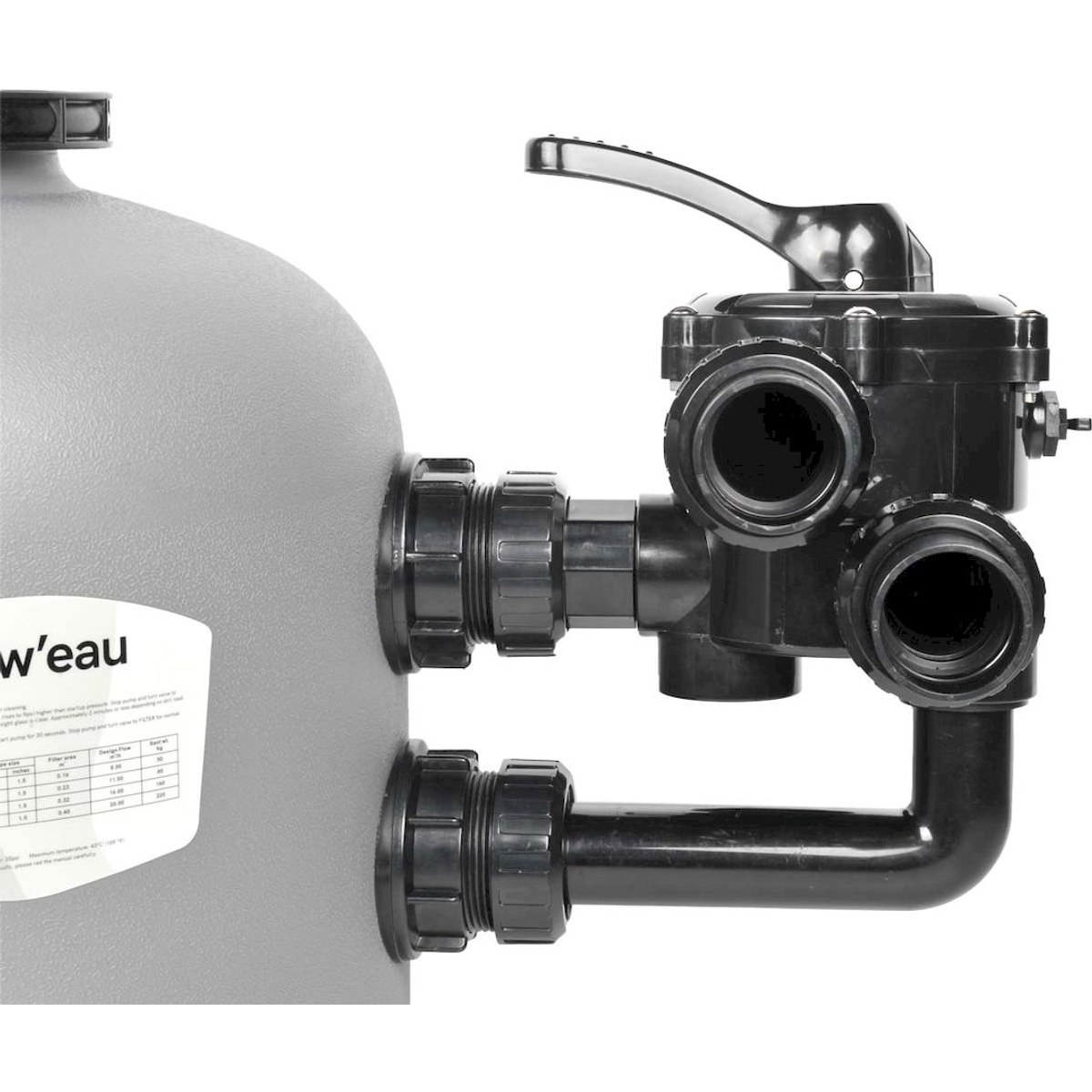 W'eau HDPE-650 side mount zandfilter 16m³
