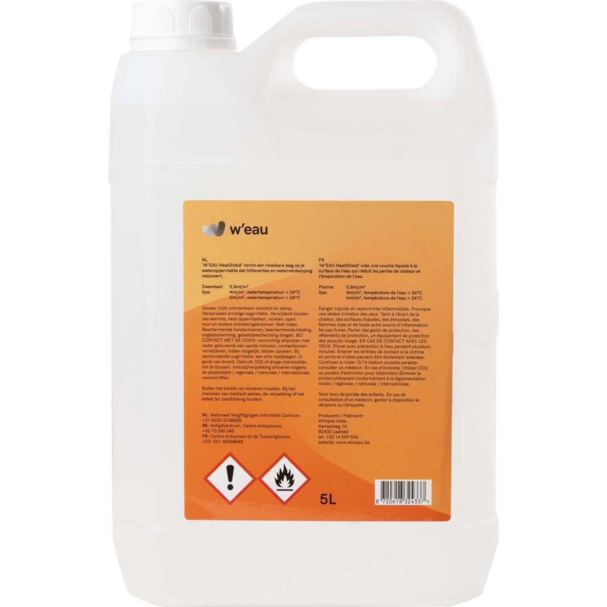 W'eau Heat Shield vloeibare zwembadafdekking - 5 Liter